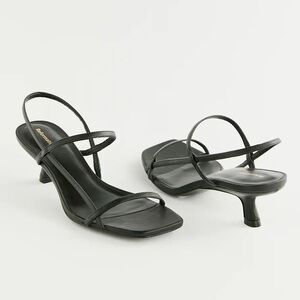 Reformation Black Strappy Sandals